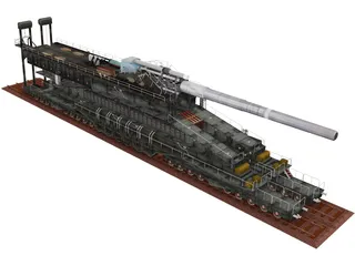 Dora Rail Gun 810mm 3D Model