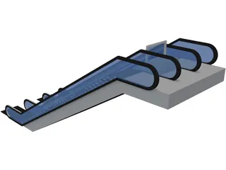 Double Escalator 3D Model