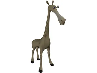 Zebra Cartoon 3D Model