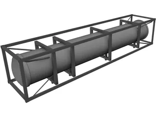 LNG/Cryo Container ISO 40ft 3D Model