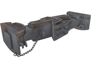 SA-3 Train Coupling 3D Model