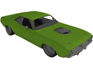 Plymouth Barracuda Lowered 3D Model