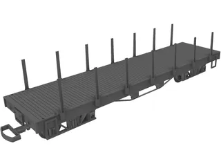 LGB Flatcar 3D Model