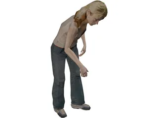 Woman Golfer 3D Model