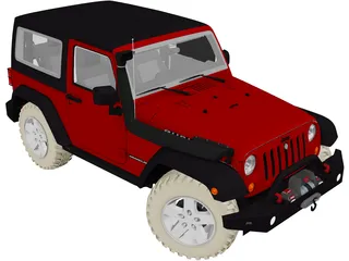 Jeep Wrangler Rubicon Series III (2012) 3D Model