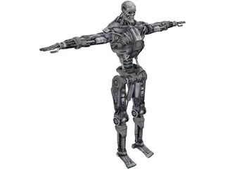 T-600 Terminator Robot 3D Model