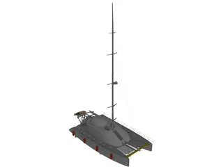 Cruising Catamaran 3D Model