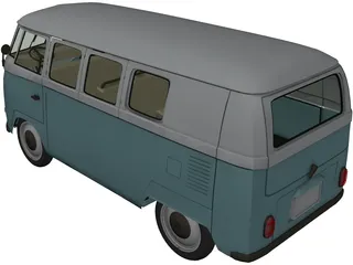 Volkswagen Combi (1971) 3D Model