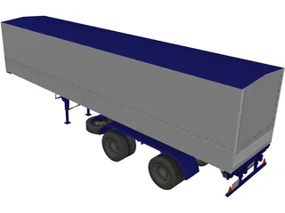 Renault Magnum Semi Trailer 3D Model