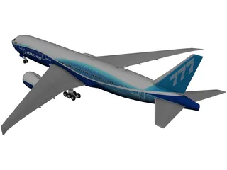 Boeing 777-200 3D Model