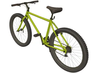 Bike Mountain Hardtail 3D Model