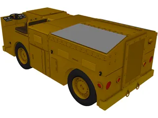 US Navy NAS Deck Service Tractor 3D Model