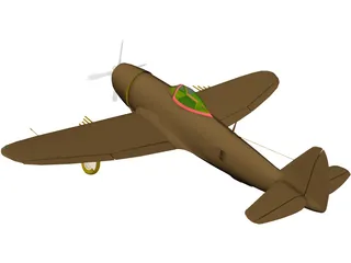 Republic P-47 Thunderbolt Bubble Canopy 3D Model