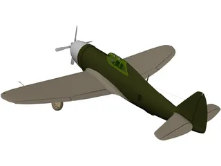 Republic P-47 Thunderbolt Greenhouse Canopy 3D Model