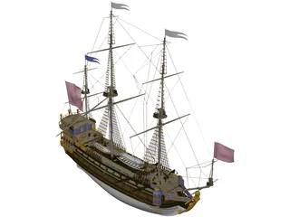 La Sirene Ship Of Line 3D Model