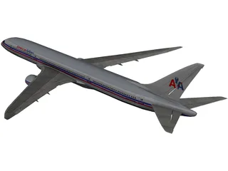 Boeing 787 American Airlines 3D Model