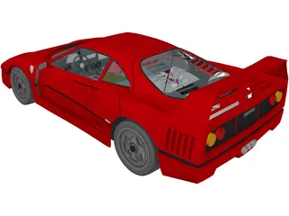 Ferrari F40 (1987) 3D Model