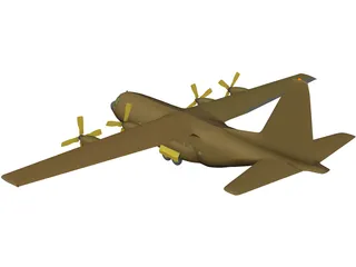 Lockheed C-130 Hercules 3D Model