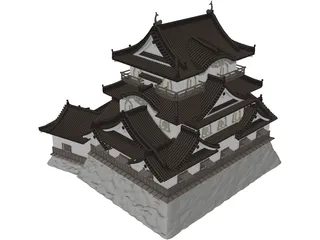 Castle Hikone 3D Model