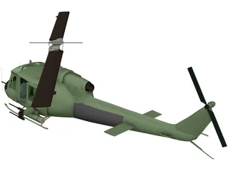 Bell UH-1H Huey 3D Model