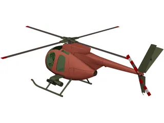 Hughes OH-6A Cayuse 3D Model