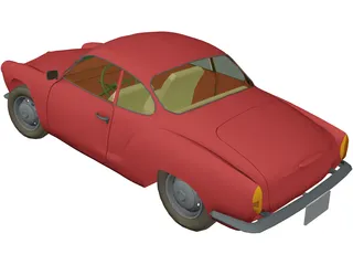 Volkswagen Karmann Ghia (1968) 3D Model