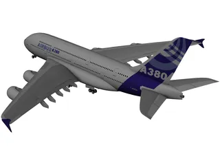 Airbus A380 Airliner 3D Model