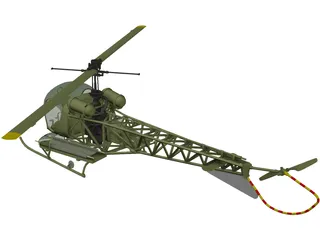 Bell H13 3D Model