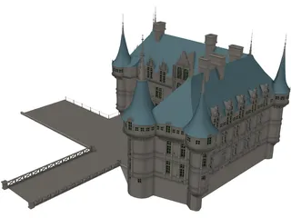 Chateaux Azay Le Rideau 3D Model