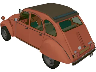 Citroen 2CV (1964) 3D Model