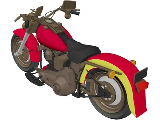 Harley-Davidson FLSTF Fatboy 3D Model