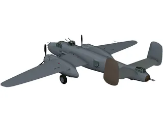 North American B-25J Mitchell 3D Model