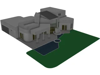 House One And Half Story 3D Model