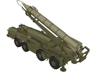 Scud B Missile Launcher 3D Model