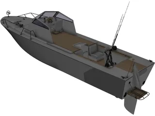 Fishing Boat Wahoo 3D Model