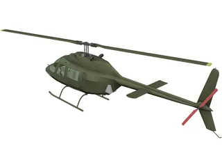 Bell 206 JetRanger [+Interior] 3D Model