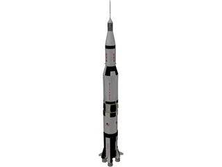 Apollo Saturn V Rocket 3D Model