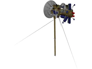 Cassini Probe Spacecraft 3D Model