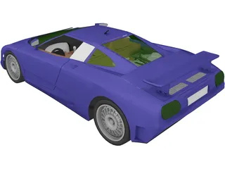 Bugatti EB110 Supersport (1992) 3D Model