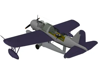 Vought OS2U Kingfisher 3D Model