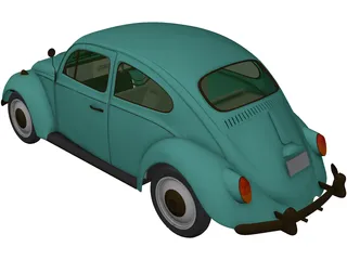 Volkswagen Beetle (1954) 3D Model