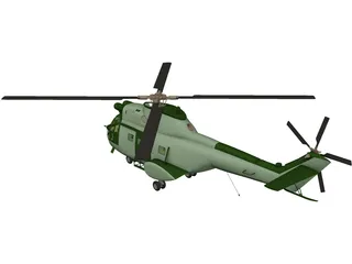 Aerospatiale SA 330 Puma 3D Model