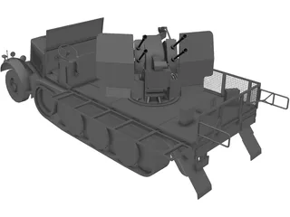 SDKFZ 7/1 3D Model