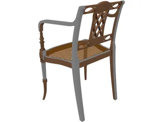 Chair Sheraton Elbow 3D Model