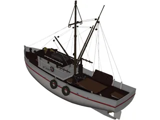 Shrimp Boat 3D Model