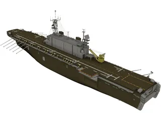 USS Tarawa LHA1 3D Model