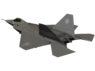 YF-22 Lightning 3D Model