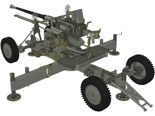 Bofors M1 (40 mm) 3D Model