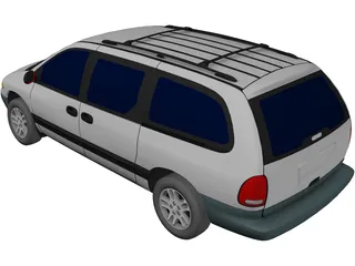 Plymouth Grand Voyager (1996) 3D Model