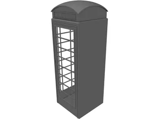 Telephone Booth 3D Model